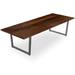 Union Rustic Horrace Solid Wood Double Pedestal Dining Table Metal in Brown | 30 H x 96 W x 40 D in | Wayfair 024E1539A5794A71B28383FED2120CD6