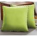 Wade Logan® Coons Outdoor Square Pillow Cover & Insert Polyester/Polyfill blend in Green/Blue | 18 H x 18 W x 6 D in | Wayfair