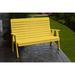 Ebern Designs 5' Winston Garden Outdoor Bench Plastic in Yellow | 41 H x 62 W x 27 D in | Wayfair 37682F849674404F961BFC830FDA2F0B