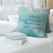 East Urban Home Faux Gemstone Try To Be A Rainbow Quote Pillow Cover Polyester in Blue | 26 H x 26 W x 0.5 D in | Wayfair