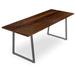 Foundry Select Doron Bar Height Solid Wood Dining Table Wood/Metal in Brown | 42 H x 108 W x 42 D in | Wayfair 21874C2CC48D4C9895811BA85E12BF21