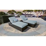 Latitude Run® Larrissa 77" Long Reclining Chaise Lounge Set w/ Cushion in Brown | 14 H x 36 W x 87 D in | Outdoor Furniture | Wayfair