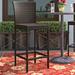 Lark Manor™ Anastase 30" Patio Bar Stool Wicker/Rattan in Brown | 43.5 H x 18 W x 17 D in | Wayfair 3656C53159AC40F19315C2629C69A6C4