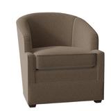 Barrel Chair - Fairfield Chair Manning 29" Wide Barrel Chair Leather/Fabric in Gray | 32 H x 29 W x 32 D in | Wayfair 6118-01_3152 65_Espresso