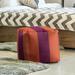 East Urban Home Virginia Stripes Cube Ottoman Polyester/Fade Resistant/Scratch/Tear Resistant in Red/Orange | 13 H x 13 W x 13 D in | Wayfair