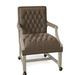 Armchair - Fairfield Chair Wayne 23.5" Wide Tufted Armchair Wood in Brown | 35 H x 23.5 W x 26.5 D in | Wayfair 5200-A4_8789 06_Hazelnut_1009Brass