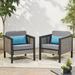 Latitude Run® Outdoor Club Patio Chair w/ Cushions in Black/Brown/Gray | 24.25 H x 24.75 W x 26.25 D in | Wayfair 8986AE873D174D06990924E281938B90