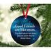 The Holiday Aisle® Friendship Gift Good Friends Are Like Stars You Don't Always See Them But You Know They're Always There Stars Moon Ball Ornament | Wayfair