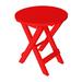 Highland Dunes Cowhill Folding Plastic Bistro Outdoor Table Plastic in Red | 28 H x 25 W x 25 D in | Wayfair AFDCD492F6814C0294BDA97891ED170F