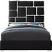 Orren Ellis Uthyr Platform Bed Upholstered/Faux leather in Black | 70 H x 81.5 W x 84.5 D in | Wayfair EA825CDB2C5445598C4815E56F25D194