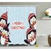 Zoomie Kids Stephanie Cute Penguins Kids Single Shower Curtain Polyester | 69 H x 105 W in | Wayfair 924B70166F56487E805DDFEC76482E2A