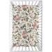 Sweet Jojo Designs Vintage Floral Mini Fitted Crib Sheet in Gray | 24 W x 38 D in | Wayfair MiniSheet-VintageFloral-PK-GR-PRT