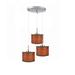 Woodbridge Lighting Drum - Vaneer 3 - Light Cluster Drum Pendant Wood/Bamboo in Gray/White | 12 H x 21 W x 21 D in | Wayfair 13324STN-SV1080B