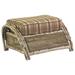 Woodard River Run Outdoor Ottoman w/ Cushion Wicker/Rattan | 18 H x 35 W x 25 D in | Wayfair S545005-43C