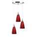 Woodbridge Lighting Art Glass 3 - Light Cluster Bell Pendant Glass in Gray/Brown | 12 H x 16 W x 16 D in | Wayfair 13227STN-A06E05