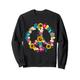 Hippie Geschenke für Damen Herren Kinder Mädchen 70er Jahre Kostüm Friedenszeichen Sweatshirt