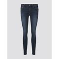 TOM TAILOR DENIM Damen Jona Extra Skinny Jeans mit recyceltem Polyester, blau, Uni, Gr. 27/30