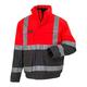 J.A.K. 111315202 Serie 11131 100% Polyester mit PU-Coating High Performance Jacke, EN 343, EN 20471, Klasse 2, Rot/Grau, M Größe