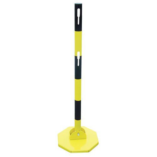 Poteau De Balisage - Métal Jaune Et Noir H Ht:1000 - Viso