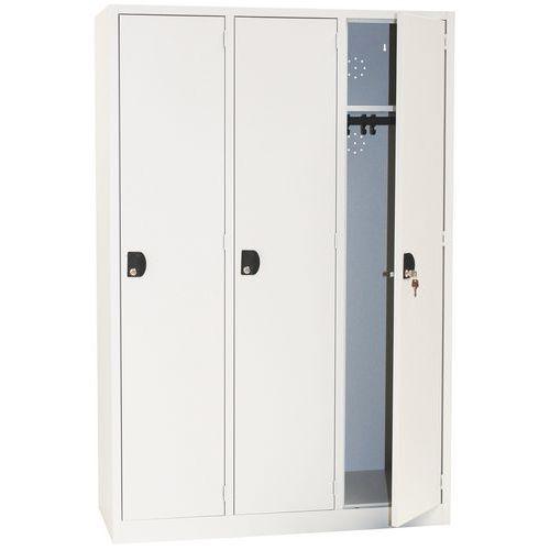 Vestiaire 1porte/3colonnes400 1200x500x1800mm Gris - Manutan Expert
