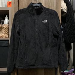 The North Face Jackets & Coats | Black Fuzzy North Face Women’s Jacket Size Medium | Color: Black | Size: M