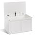 Costway Safety Hinge Wooden Chest Organizer Toy Storage Box-White