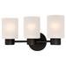 Westinghouse 63541 - 3 Light Oil Rubbed Bronze Frosted Glass Shades Wall Light Fixture (3Lt Wall ORB w/Frosted Gls)