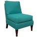 Slipper Chair - Annie Selke Home Eldorado 24" Wide Polyester Slipper Chair Linen in Green/Blue | 35 H x 24 W x 33 D in | Wayfair ASH5373-CH