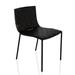 Williston Forge Bensonhurst Leather Weave Side Chair Faux Leather/Upholstered/Metal in Black | 30 H x 18 W x 21 D in | Wayfair