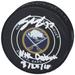 Casey Mittelstadt Buffalo Sabres Autographed Official Game Puck with "NHL Debut 3/29/18" Inscription