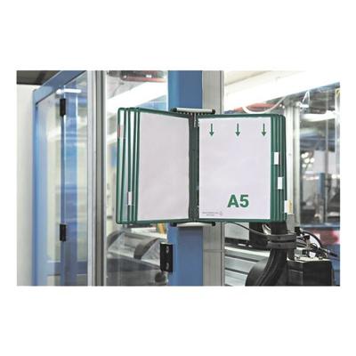 Tarifold Wandsichttafelsystem A5 mit 10 Sichttafeln grün