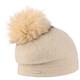 Seeberger Tamisa Milled Wool Hat Pompom Beanie (One Size - Oatmeal)