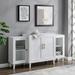 "62"" 4-Door Tiered Modern Sideboard in White - Walker Edison BU62LAU4DWH"