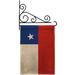 Breeze Decor Chile 2-Sided Burlap 19 x 13 in. Garden Flag in Blue/Brown/Red | 18.5 H x 13 W x 0.1 D in | Wayfair BD-CY-GS-108154-IP-DB-03-D-US13-BD