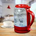 Ovente 1.5 qt. Glass Electric Tea Kettle Glass in Red | 8.2 H x 5 W x 7.1 D in | Wayfair KG516R