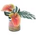 Bayou Breeze Mixed Floral Arrangement in Vase Polysilk, Glass in Red | 16 H x 21 W x 16 D in | Wayfair 46E9CD36E9C64753AFC4712B8541B283