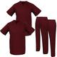 MISEMIYA - Pack * 2 Pcs - Uniforms Unisex Scrub Set ? Medical Uniform with Scrub Top and Pants - Ref.2-8178 - Medium, Garnet