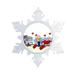 The Holiday Aisle® Personalized Friendly Folks Cartoon Snowflake Little Angels 4 Christmas Holiday Shaped Ornament Plastic in Blue/Red | Wayfair