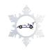 The Holiday Aisle® Personalized Friendly Folks Cartoon Snowflake Race Car Christmas Holiday Shaped Ornament Plastic | Wayfair