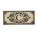 Evergreen Enterprises, Inc Monogram Cambridge Monogram Burlap Sassafras Switch 22 in. x 10 in. Non-Slip Indoor Door Mat Rubber | Wayfair 43N1594C