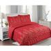 Canora Grey Tucci Elegant Ultra Soft Reversible Quilt Set Polyester/Polyfill/Cotton in Red | Twin Quilt + 1 Sham | Wayfair