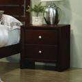 Charlton Home® Grimkil 2 - Drawer Nightstand Wood in Black | 23.75 H x 22 W x 16.5 D in | Wayfair 552325CEF01E4EABAB29D9D30F6BE789
