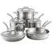 Calphalon Signature Stainless Steel 10 Piece Cookware Set Stainless Steel in Gray | Wayfair 1950766