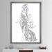 East Urban Home 'Handdrawn Stylish Woman in Beautiful Dress' - Picture Frame Painting Print on Canvas in Black | 20 H x 12 W x 1 D in | Wayfair