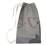 East Urban Home Banksy Graffiti Peaceful Hearts Doctor Laundry Bag Fabric in White | 36 H in | Wayfair 335EBE56A99A481E96027D58667F08CF
