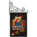 Breeze Decor It's a Party Parrot 2-Sided Burlap 19 x 13 in. Garden Flag in Black/Orange | 18.5 H x 13 W x 0.1 D in | Wayfair