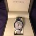 Burberry Accessories | Burberry Unisex Canvas Strap Check Watch, Silver | Color: Silver | Size: Os