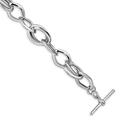 12mm 925 Sterling Silver Rhodium Plated Polished Fancy Link Bracelet Jewelry Gifts for Women - 20 Centimeters