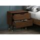 George Oliver Scholz 2 Drawer Nightstand Wood in Brown/Gray | 22.83 H x 19.69 W x 15.75 D in | Wayfair 11A32522BC994776A33D13943CF5F8F4
