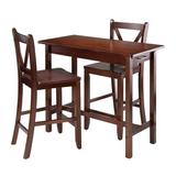 Gracie Oaks Lafabre 3 - Piece Beech Solid Wood Dining Set Wood in Brown/Red | 33.27 H in | Wayfair CF85E8066F4843BE9CAEAE87BA385127